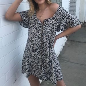 Verge Girl dainty floral button up dress